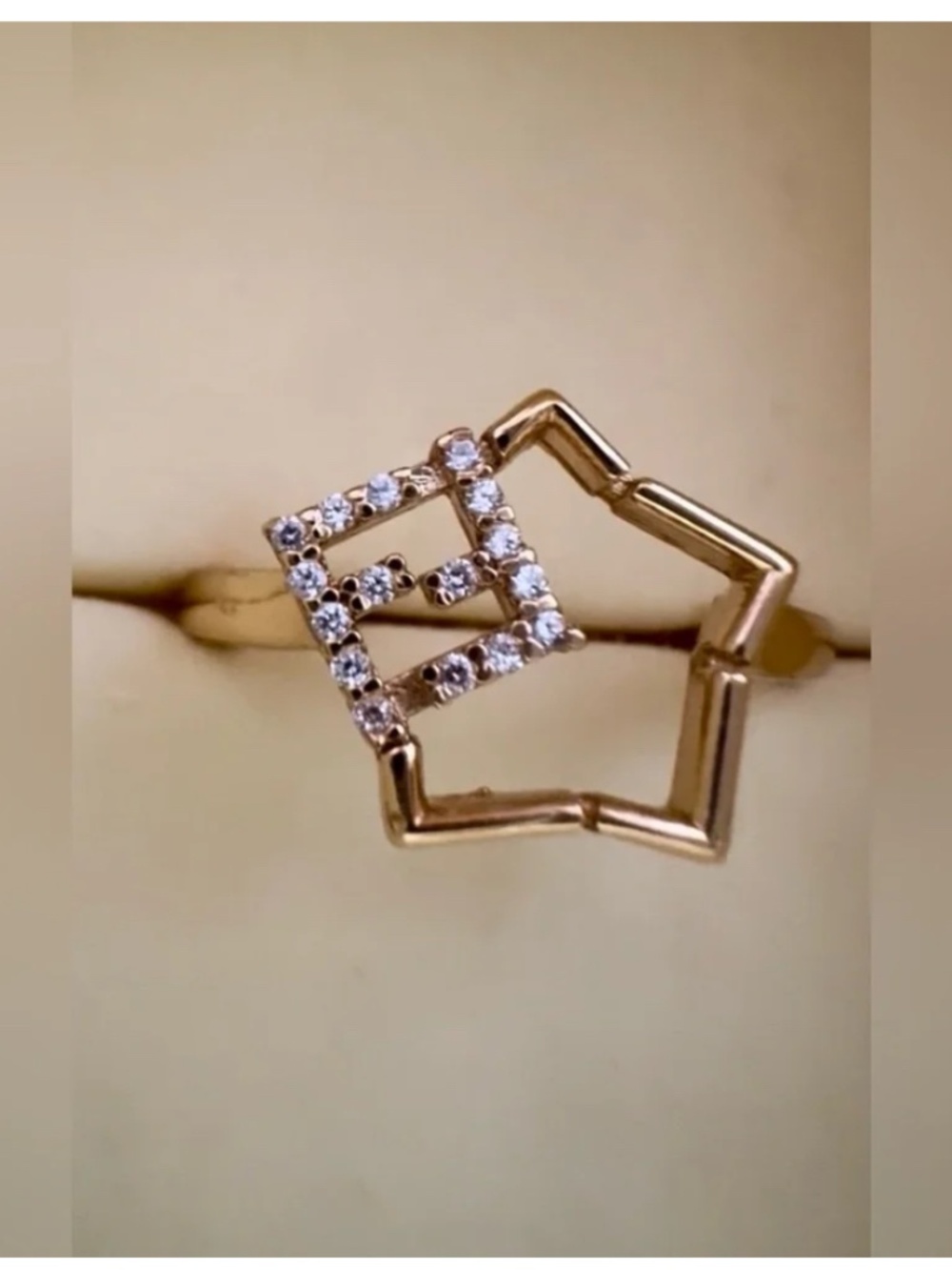 Authentic Fendi star ring
